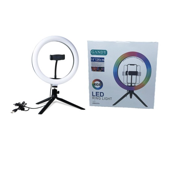SUPORTE RINGLIGHT GANDY COM SUPORTE PARA TELEFONE 26 CM PRETO SUPORTE RINGLIGHT GANDY COM SUPORTE PARA TELEFONE 26 CM PRETO
